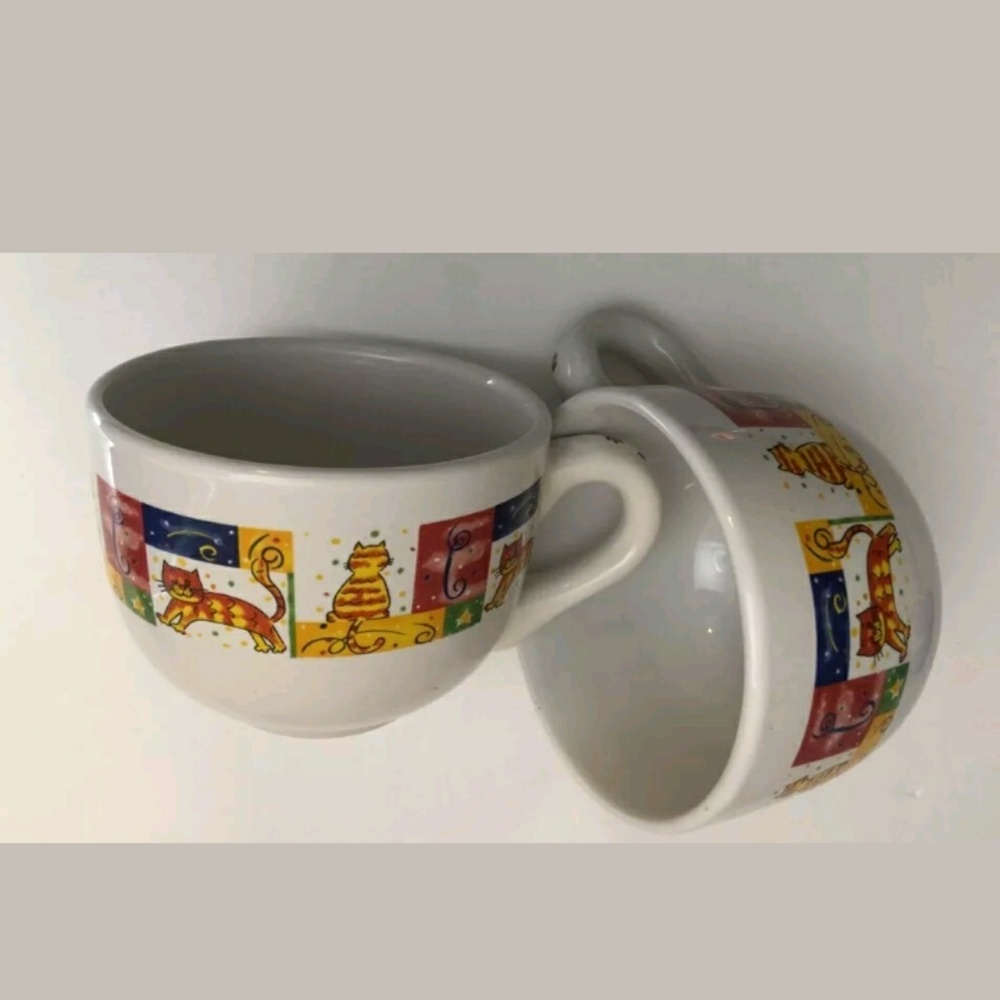 Cats Large Coffee Mug Set